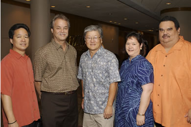 Greg Lau, Byron Moon, David Takagi, Sylvia and Brian Hussey | Hawaii ...