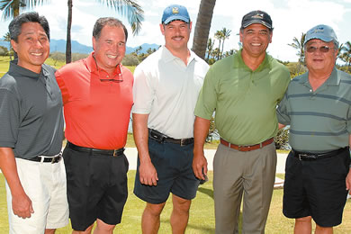 Mike Hirai, Mike Irish, Mitch Kaaialii, Corbett Kalama and Mark Oshiro ...