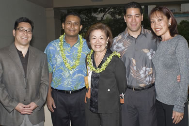 Dr. Christopher Lum, Manoj Samaranayake, Sandra Ohara, Sean and Dena ...