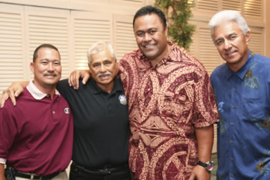 Randall Okimoto, George Kamau, Jesse Sapolu and Elroy Chong ...