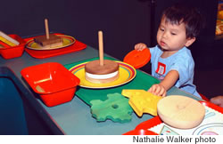 Jace Nagamine learns about nutrition in Mr. Hooper’s Store Cafe