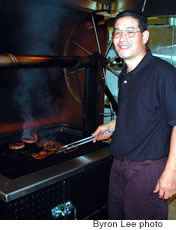 Jason Chong — there’s bison, venison and even ostrich on that grill