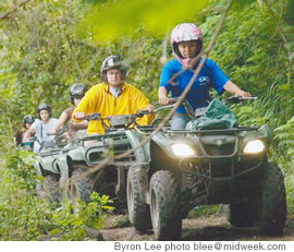 ATVs can take you deep into the valley to some of the most beautiful scenery in Hawaii