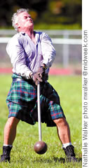 Larry Phillips prepares to throw the hammer