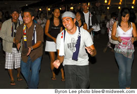 Tyler Ito, Yusharn Wang, Leila Chen, Kyle Kiyonaga and Karen Chou carry on a tradition with the bon boogie