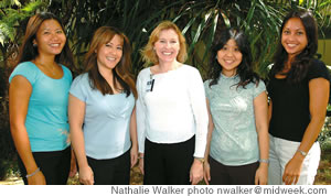 Clinical dietitians (left to right) Sandy Tam, Chelsie Kawamura, Vicky Chaffin, Vicky Leung and Carissa Cariaga