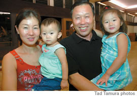Grand master Zeng Chen Dong, wife Yan and the next generation of grand masters, Malia and Kailey