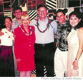 The Rosen family (from left) Lisa and Corey Rosenlee, Judie, Sid, David and Marcella Rosen