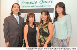 The Season’s Quest team (from left) George Nabeshima, Chris Lau, Chris Abuel and Wilma Yuen