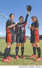 Masutani sisters (from left) Kryn, Kaz and Kai