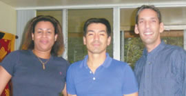 ‘LEAD-ers’ in emergency care programs (from left) Junise Regpala, Joseph Mendoza and Chuck Obina