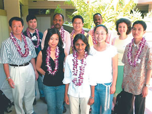 Foreign lawyers: (front, from left) Koichi Fukushima (Japan), Tomoko Nakanishi (Japan), Asma Bashir (Pakistan), Cindy Yang (China), Samnang Sun (Cambodia). (back) Koichi Hayashi (Japan), Eihab Babiker (Sudan), Zhiyong Wang (China), Mohamed Hassan (Sudan), Svitlana Campbell (Ukraine)