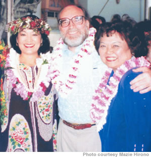 Mazie, with her current colleague Neil Abercrombie and Patsy Mink, whose former House seat Mazie now holds