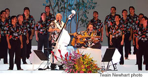A colorful scene from the Brothers Cazimero’s May Day concert in 2004
