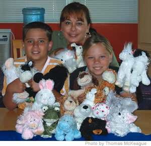 Evalani, Austin and Kalena Exner (and all their Webkinz friends). Photo by Thomas McKeague