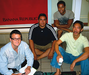 (L-R) Shen DeShayne, Rob Mora, Rob Uyeyama, Charles Garrett Alison Stewart photo