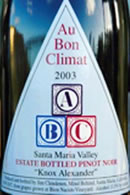 Au Bon Climat is a luxurious and elegant Pinot Noir