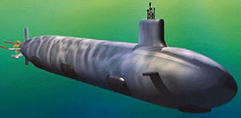 USS-Hawaii-SSN-776 — the Navy’s proposed New Attack Nuclear Submarine (NSSN) will include a 15-foot bow-sonar array, an array in the sail, and a towed array for detection of threats in shallow waters or with high background noise. But current subs still need low-frequency pinging