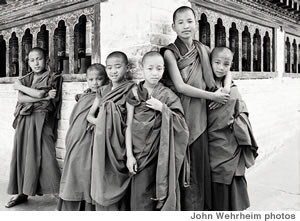 Buddhist monks in Bhutan