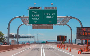 Interstate 25 Denver-core toll and HOV lanes