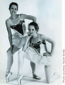Carol Naish with daughter Christine in 1980 with Windward Ballet