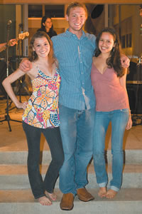 (from left) Chiara Essig, Hunter Hunt and Emily Gelber
