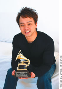 Daniel Ho with the first of his three Grammy Awards