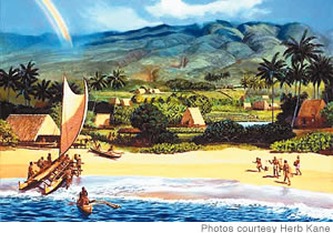 Beach Hotel Artist Herb Kane's concept of early Kaanapali beach