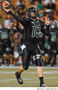 Colt Brennan: two touchdowns in Canton