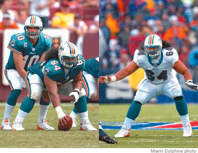 In his rookie season, Satele impressed the Dolphins with both his smarts and his strength