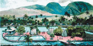 Moku'ula as it looked two centuries ago