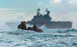 Amphibious assault training at Bellows