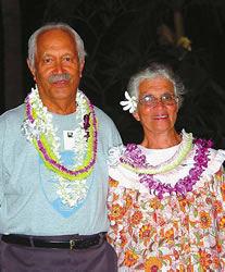 Albert and Betty Prestidge, honored here by Campbell Estate, are among the dwindling number of dedicated volunteers who bring food and company to ailing, house-bound elders in West Oahu. Photo from Remy Rueda.