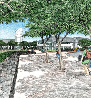 A rendering of the planned UH-West Oahu campus by architect John Hara. Photo courtesy of John Hara and Associates.