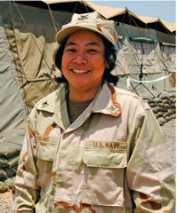 Ewa Beach’s Carol Chung while on deployment as a Navy Reservist at Camp Lemonier in Djibouti, an area on the Horn of Africa. Photo by Daren Reehl.