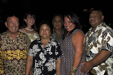 Alika and Pua Alexander, Lori and Laurence Kalilikane, Kathy and Wally Ahuna