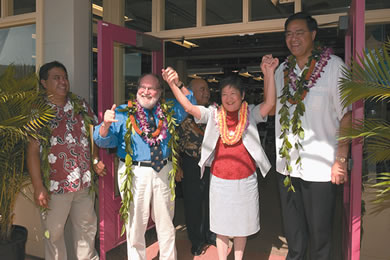 Kula Abiva, U.S. Rep. Neil Abercrombie, Darrlyn Bunda and Mayor Mufi Hannemann