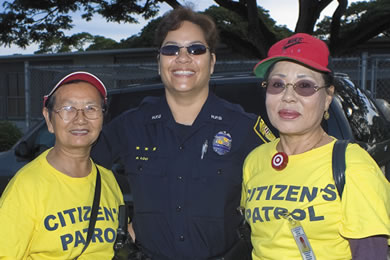 Bilian Sun, Cpl. Ramon Loo and Chong Nielsen