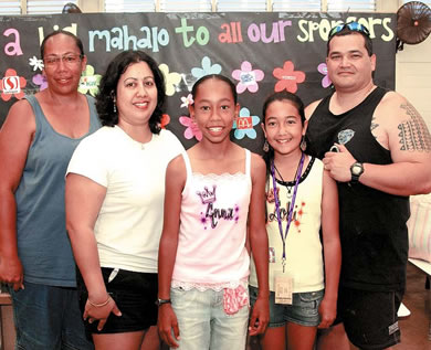 Cheryl Black, Nanea Kuaiwa, Breanna Black, Kealohi and Masen Kuaiwa