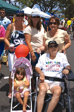 Sherrie Donoghue, Christina Lee, Darlene and Vivian Cabral and Julie Larson