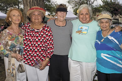 Katherine Fontes, Connie Capasag, Betty Akeo, Marie Gomes and Rose Narvaez