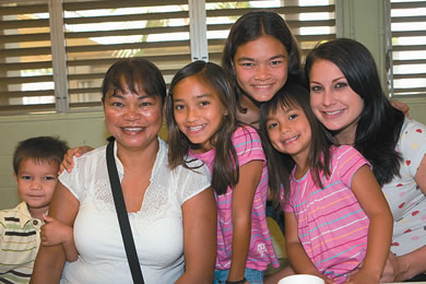 Keona and Cecilia MacPherson, Destinee Hanaike, Carissa MacPherson, Bethanee Hanaike