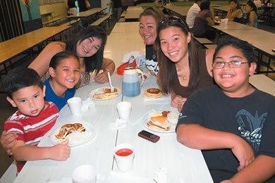 (from left) Ona Akiona, Taylor Valdez, Laura Borges, Rayne Akiona, Randi Borges and Rylee Silva