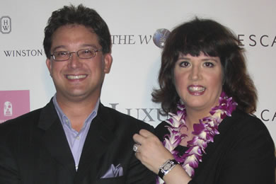 James Schaefer, salon director at Harry Winston Ala Moana, with Kimi Matar,